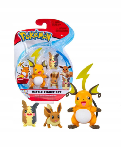 POKEMON 3 PAK FIGURKI RAICHU MORPEKO EEVEE