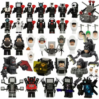 SKIBIDI TOALETNÉ MINIFIGURÁKY BLOKY POSTAVIČKY DOPLNKY 1-7 35KS.