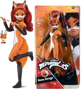 Miraculous - Kúzelná Lienka - Miraculum Doll Ruda Kitka Rena Rouge Príslušenstvo