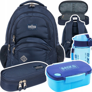 ST.RIGHT viackomorový školský batoh Odtiene modrej 26 l + 3 ďalšie produkty