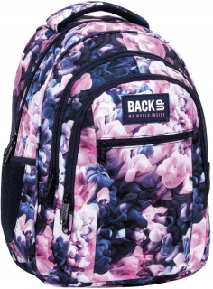 Záložný viackomorový školský batoh Odtiene fialovej, Odtiene modrej, Odtiene ružovej, Viacfarebná 26 l