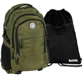 Viackomorový školský batoh Paso Shades of green 35 l