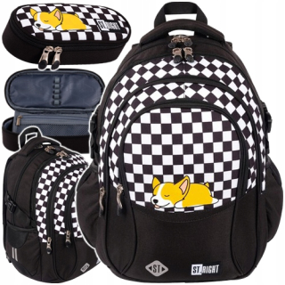 Viackomorový školský batoh ST.RIGHT Multicolor 23 l + Peračník a vrecúško ST.RIGHT