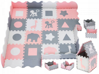 Vzdelávacia podložka pre deti - Moby Foam Mat Puzzle pre deti 150x150 cm