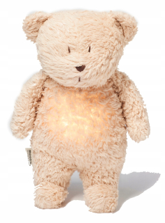 MOONIE ORGANIC NOISY BEAR Plyšová hračka so žiarovkou