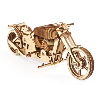 Motocykel Ugears Mechanical Model Puzzle 3D Wood