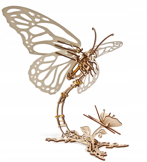 Butterfly Ugears Model Moving Puzzle 3D Wood