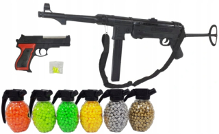 Detská zbraň - MP40 Schmeisser puška na loptu + pištole + granátové jablko