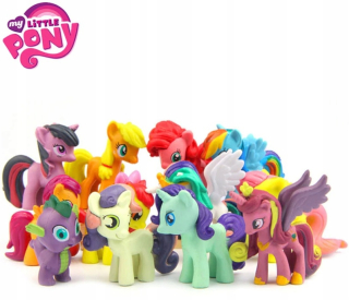 Rozprávková postavička - My Little Pony kit 12ks Ponygeans postavy