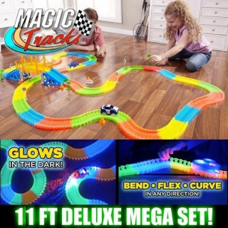 Dráha pre deti, stavebnica - Magic Tor Magic Tracks Highway LED 330cm