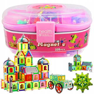 Magneticka stavebnica - Magnetic neodým Kuferek 3 328 el. R