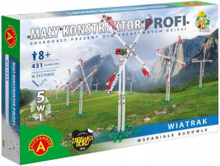 Stavebnica pre deti - Malý výtvarník 5v1 veterný mlyn 431 ELEM Alexander