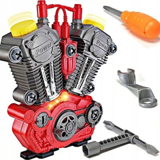 Detská dielňa - Malý mechanik motor krútenie a dusí 20+