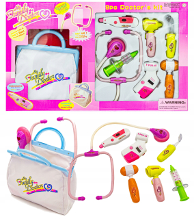 Súprava Little Doctor, kabelka, striekačka, stetoskop, lekárske doplnky