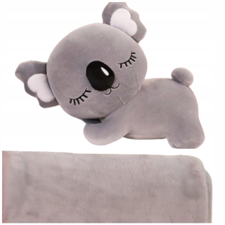 Maskot veľký plyšový vankúš 3in1 s prikrývkou koala