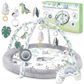Vzdelávacia podložka - Mat Playpen Interactive Dino Nukido Rattles