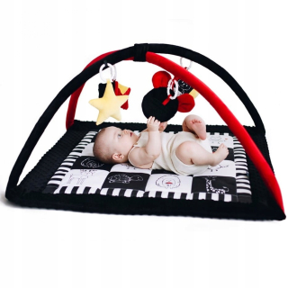Vzdelávacia podložka pre deti - Contrast mat. Vzdelávacie zvieratá. Babysteps