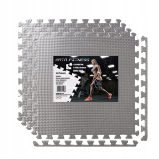 Fitness Mat - 4 ks - šedá