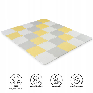 Vzdelávacia podložka pre deti - Pena MATA KinderKraft Luno Puzzle 150x180cm YE