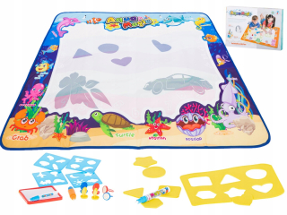 XXL vody Mat s 100x80cm viacfarebný príslušenstvom