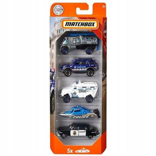 Matchbox 5 policajné vozidlá polície
