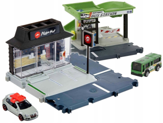 Sada autíčok - Matchbox Action Drivers Bus / Pizza Hut Set