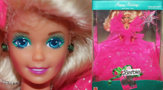 Bábika Barbie - Mattel Barbie 1990 Holiday kolektor NRFB