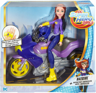 Bábika - Mattlel Batgirl DC Super Hero na Batmotor FCD51