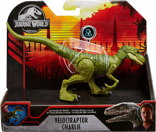 Mattel Jurassic World Snap Squad Dinozaur Velociraptor Charlie Glj29