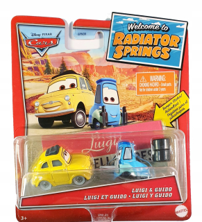 Rozprávkové autíčko - Mattel Pixar Cars Luigi a Guido - Disney -auto