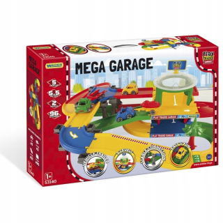 Dráha pre deti, stavebnica - Mega garáž s dráhou Play Tracks Garage Wader 53140