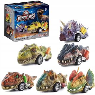 Mega auto set dinosaurus autá auto 6 kusov