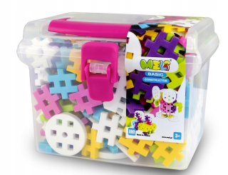 Stavebnica - Meli Základné stavebné bloky Konštruktor Pink Travel Box 250