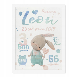 Obraz do detskej izby - A4 Metric + rám 21x30
