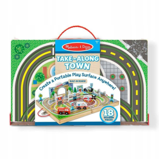 Dráha pre deti, stavebnica - Mesto - Drevený kufr - Melissa & Doug