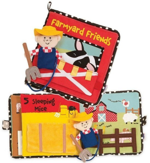 Kniha pre bábätko - Soft Book Farmer Farmer Manhattan Toy