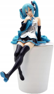 Miku figúrka roztomilá anime figúrka pre dievčatá, soška v sede