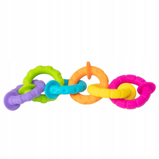 Hrkálka, chrastítko - Mini prísavka Circle Prstene prstienkov 0+