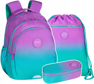 OMBRE SCHOOL BACKPACK TYRKYSOVÝ GRADIENT COOLPACK PICK + 2 ďalšie produkty
