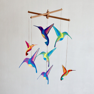 Kolotoč nad postielku - Mobil Montessori - Carousel - KOLIBRI