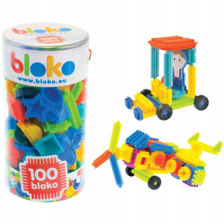Stavebnicové bloky - Mochtoys bloky Oblátky Jezyk Block 100 Elements