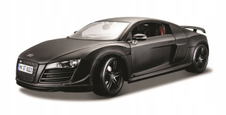 Autíčko pre deti - Maisto Audi R8 GT Matte Black 1/18 31395