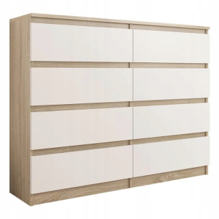 Mobene Moderná komoda 120 x 40 x 98 cm, matný dub sonoma