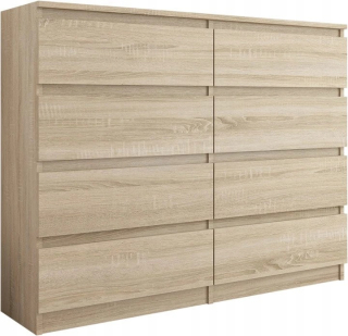 Mobene Moderná komoda 120 x 40 x 98 cm, matný dub sonoma
