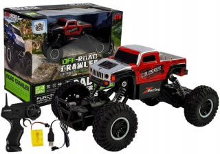 Auto na diaľkové ovládanie - Monster truck diaľkovo ovládaný r / c 1:20 červená
