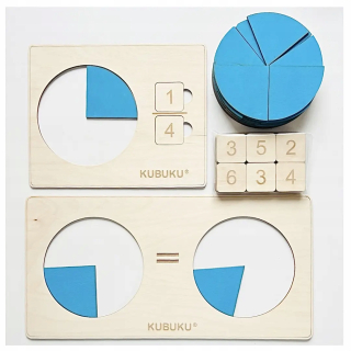 Montessori súprava na učenie matematiky ZLOMKY