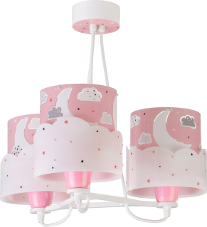 Luster do detskej izby - Moon 3bodové pink lámp 61237S DALBER