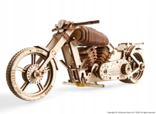 Stavebnica pre deti -  Motocykel VM-02 MOTOR UGEARS DREVENÝ MODEL PL