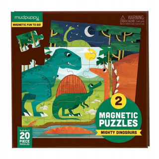 MUDPUPPY Magnetické puzzle dinosaury 2x20 el