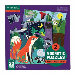 Mudpuppy Magnetické puzzle Night and Day in the Forest 4+